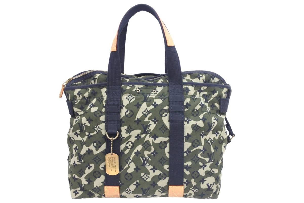 LOUIS VUITTON ルイヴィトン トレイ カモフラージュ モノグラム トート 