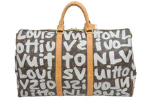画像をギャラリービューアに読み込む, LOUIS VUITTON ルイヴィトン モノグラム グラフィティ キーポル50 ボストンバッグ ホワイト M92197 中古 44299
