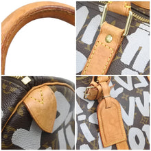 画像をギャラリービューアに読み込む, LOUIS VUITTON ルイヴィトン モノグラム グラフィティ キーポル50 ボストンバッグ ホワイト M92197 中古 44299