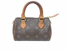 画像をギャラリービューアに読み込む, LOUIS VUITTON ルイヴィトン ミニスピーディ ハンドバッグ モノグラム ブラウン レザー M41534 中古 45738