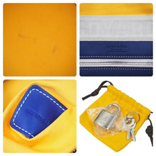 Load image into Gallery viewer, GOYARD ゴヤール モノグラム ボストンバッグ ブルー レザー ロゴ 旅行バッグ 鞄 CSSR1220GOYHOL 中古 46497