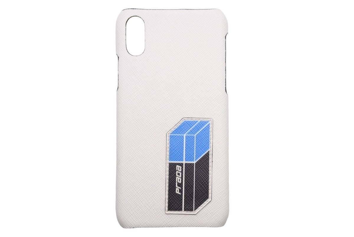 極美品 PRADAプラダ 2ZH058 iPhoneX iPhoneXS用ケース ハード