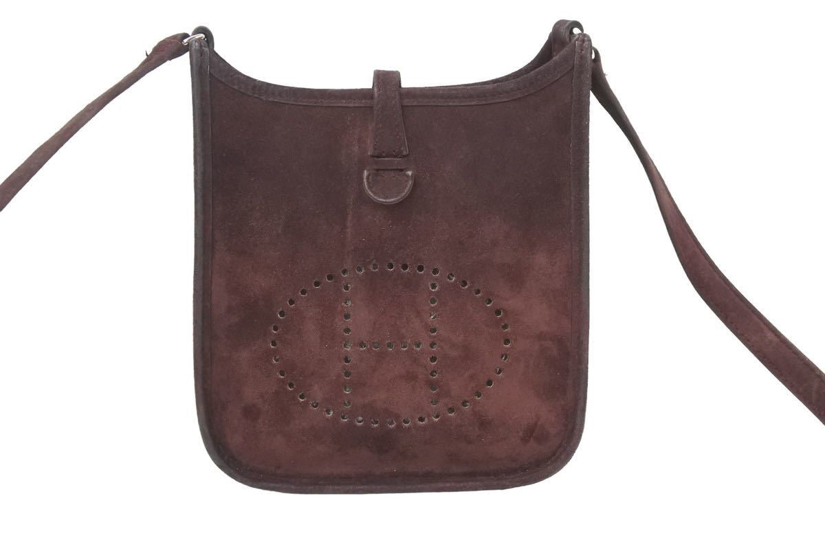 HERMES エルメス エブリンTPMドブリス ブラウン ショルダーバッグ □H  