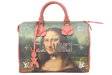 Load image into Gallery viewer, 新品同様 LOUIS VUITTON ルイヴィトン モナリザ スピーディ30 ボストンバッグ マスターズコレクション M43372 ピンク 中古 47861