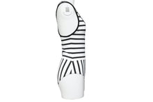 Load image into Gallery viewer, 極美品 CHANEL シャネル ボーダー スイムウェア 水着 ブラック ホワイト ココマーク P71948V48268 ロゴ サイズ36 中古 48184