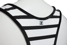 Load image into Gallery viewer, 極美品 CHANEL シャネル ボーダー スイムウェア 水着 ブラック ホワイト ココマーク P71948V48268 ロゴ サイズ36 中古 48184