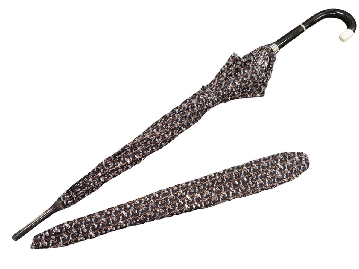 Goyard 編み込み模様 長傘　ゴヤール Goyard ゴヤール 傘 アンブレラ ヘリンボーン柄 レイングッズ