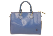 Load image into Gallery viewer, LOUIS VUITTON ルイヴィトン M43015 スピーディ25 ハンドバッグ カバン エピ トレドブルー レザー 中古 48881