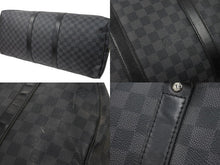 画像をギャラリービューアに読み込む, LOUIS VUITTON ルイ・ヴィトン ボストンバッグ ダミエグラフィット キーポルバンドリエール55 N41413 シルバー金具 良品 中古 49332
