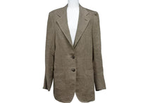 Load image into Gallery viewer, 極美品 HERMES エルメス マルジェラ期 セットアップ 麻 リネン ブラウン サイズ ジャケット34 パンツ40 中古 50036