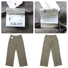 Load image into Gallery viewer, 極美品 HERMES エルメス マルジェラ期 セットアップ 麻 リネン ブラウン サイズ ジャケット34 パンツ40 中古 50036
