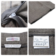Load image into Gallery viewer, 極美品 HERMES エルメス マルジェラ期 セットアップ 麻 リネン ブラウン サイズ ジャケット34 パンツ40 中古 50036