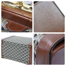 Load image into Gallery viewer, Goyard ゴヤール バニティバッグ ヴィンテージ ボストンバッグ ハンドバッグ レザー キャンバス ブラウン ブラック 良品 中古 50485