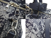 Load image into Gallery viewer, 新品同様 LOUIS VUITTON ルイヴィトン モノグラム タペストリー キーポル 50 ボストンバッグ M57285 ネイビー 中古 52510