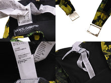 Load image into Gallery viewer, Dolce & Gabbana ドルチェ&ガッバーナ 水着 ボタニカル柄 ブラック イエロー Sサイズ 美品 中古 52828