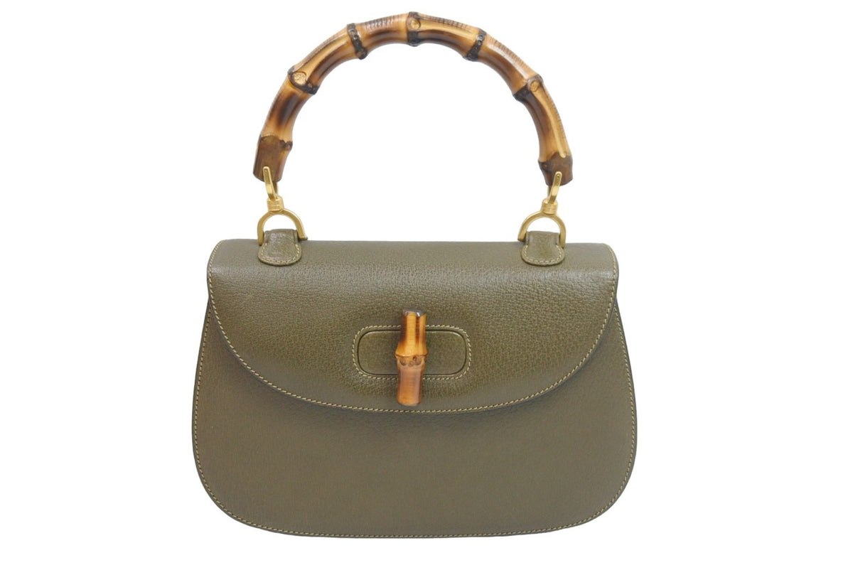 GUCCI グッチ ハンドバッグ 2WAY ショルダーバッグ カーキ