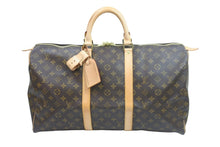 画像をギャラリービューアに読み込む, LOUIS VUITTON ルイヴィトン ボストンバッグ トラベルバッグ M41426 キーポル 50 モノグラム ブラウン ゴールド 美品 中古 53016
