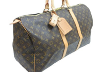 画像をギャラリービューアに読み込む, LOUIS VUITTON ルイヴィトン ボストンバッグ トラベルバッグ M41426 キーポル 50 モノグラム ブラウン ゴールド 美品 中古 53016