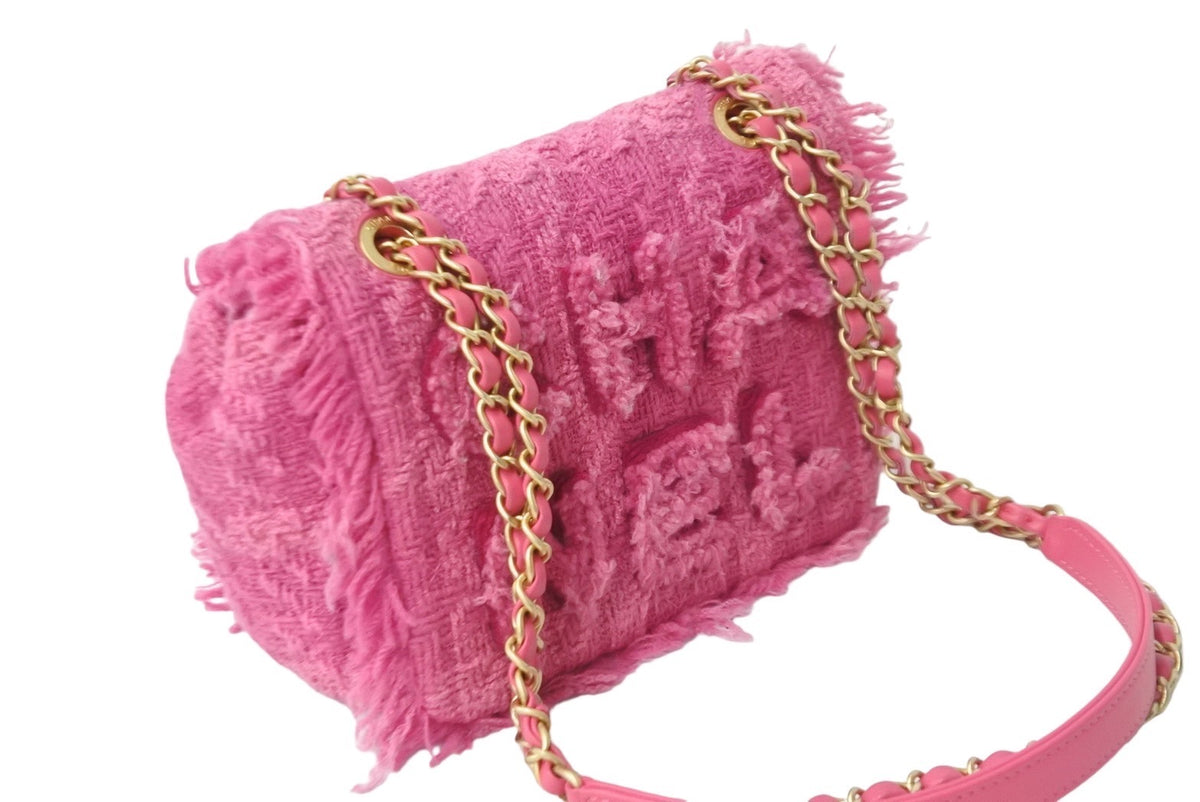 CHANEL シャネル ショルダーバッグ マトラッセ ツイードロゴ