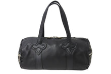 Load image into Gallery viewer, CHROME HEARTS クロムハーツ ボストンバッグ タイニーダッフル ダガージップ レザー ブラック シルバー金具 美品 中古 54375