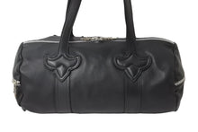 Load image into Gallery viewer, CHROME HEARTS クロムハーツ ボストンバッグ タイニーダッフル ダガージップ レザー ブラック シルバー金具 美品 中古 54375