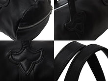 Load image into Gallery viewer, CHROME HEARTS クロムハーツ ボストンバッグ タイニーダッフル ダガージップ レザー ブラック シルバー金具 美品 中古 54375