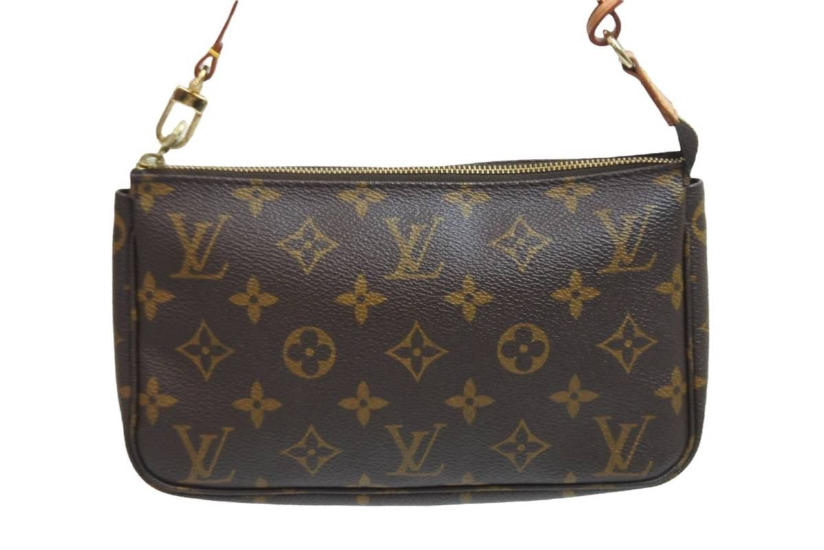 LOUIS VUITTON ルイヴィトン モノグラム ポシェット アクセソワール アクセサリーポーチ アクセポ M51980 美品  54919