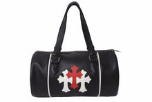 Load image into Gallery viewer, CHROME HEARTS DOMINO CRS PATCH DAFFLE BAG ドミノ クロスパッチ ダッフルバッグ ブラック 中古 55205