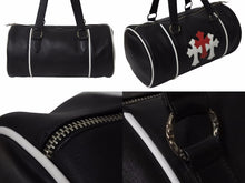 Load image into Gallery viewer, CHROME HEARTS DOMINO CRS PATCH DAFFLE BAG ドミノ クロスパッチ ダッフルバッグ ブラック 中古 55205