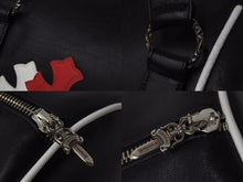 Load image into Gallery viewer, CHROME HEARTS DOMINO CRS PATCH DAFFLE BAG ドミノ クロスパッチ ダッフルバッグ ブラック 中古 55205