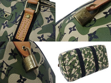 Load image into Gallery viewer, 新品同様 ルイ ヴィトン LOUIS VUITTON モノグラモ フラージュ スピーディ 35 バッグ カモフラ グリーン M95773 村上隆 中古 55532