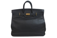 Load image into Gallery viewer, HERMES エルメス ボストンバッグ オータクロア 50 □E刻印 フィヨルド ブラック系 ブロンズ金具 美品 中古 55555