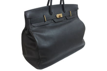 Load image into Gallery viewer, HERMES エルメス ボストンバッグ オータクロア 50 □E刻印 フィヨルド ブラック系 ブロンズ金具 美品 中古 55555
