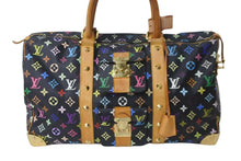 Load image into Gallery viewer, LOUIS VUITTON ルイヴィトン × 村上隆 モノグラムマルチカラー キーポル45 ボストンバッグ ノワール M92640 良品 中古 56345