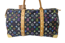 Load image into Gallery viewer, LOUIS VUITTON ルイヴィトン × 村上隆 モノグラムマルチカラー キーポル45 ボストンバッグ ノワール M92640 良品 中古 56345