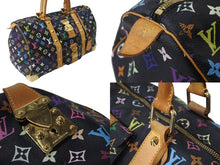 Load image into Gallery viewer, LOUIS VUITTON ルイヴィトン × 村上隆 モノグラムマルチカラー キーポル45 ボストンバッグ ノワール M92640 良品 中古 56345