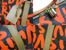 Load image into Gallery viewer, 新品同様 LOUIS VUITTON ルイ・ヴィトン モノグラム グラフィティ キーポル50 ボストン スプラウス オレンジ M93699 中古 56379