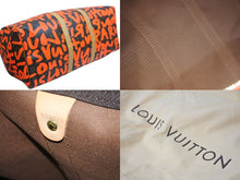 Load image into Gallery viewer, 新品同様 LOUIS VUITTON ルイ・ヴィトン モノグラム グラフィティ キーポル50 ボストン スプラウス オレンジ M93699 中古 56379