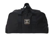 Load image into Gallery viewer, 極美品 CHANEL シャネル ボストンバッグ スポーツライン 7番台 ココマーク 銀行強盗 ブラック ナイロン ブラック金具 中古 56502