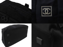 Load image into Gallery viewer, 極美品 CHANEL シャネル ボストンバッグ スポーツライン 7番台 ココマーク 銀行強盗 ブラック ナイロン ブラック金具 中古 56502