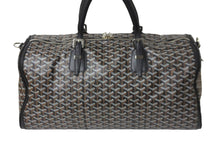 Load image into Gallery viewer, GOYARD ゴヤール ヘリンボーン柄 クロワジュール ボストンバッグ PVC レザー ブラック 鞄 旅行 シルバー金具 良品 中古 56677