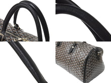 Load image into Gallery viewer, GOYARD ゴヤール ヘリンボーン柄 クロワジュール ボストンバッグ PVC レザー ブラック 鞄 旅行 シルバー金具 良品 中古 56677