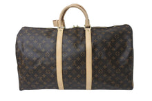 Load image into Gallery viewer, 新品同様 LOUIS VUITTON ルイヴィトン ボストンバッグ キーポル 55 モノグラム M41424 ブラウン ゴールド金具 中古 56783