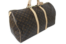 Load image into Gallery viewer, 新品同様 LOUIS VUITTON ルイヴィトン ボストンバッグ キーポル 55 モノグラム M41424 ブラウン ゴールド金具 中古 56783