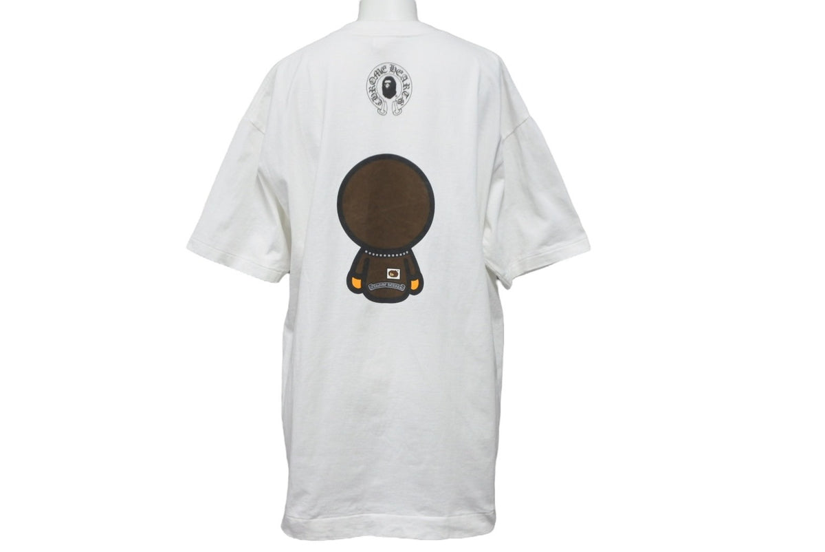 A BATHING APE アベイシングエイプ × Formula1 フォーミュラワン レーシング フォト ロゴ プリント 半袖 Tシャツ ブラック系 L約52cm袖丈