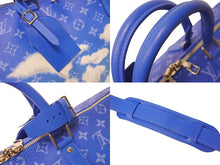 Load image into Gallery viewer, 新品未使用 LOUIS VUITTON ルイヴィトン ボストンバッグ キーポルバンドリエール 50 M45428 ブルー ホワイト シルバー金具 57005