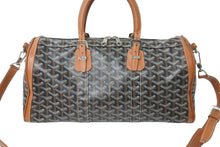 Load image into Gallery viewer, GOYARD ゴヤール ボストンバッグ クロワジュール 40 ブラック ブラウン シルバー金具 良品 中古 58007