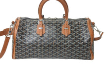 Load image into Gallery viewer, GOYARD ゴヤール ボストンバッグ クロワジュール 40 ブラック ブラウン シルバー金具 良品 中古 58007