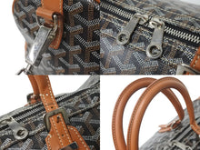 Load image into Gallery viewer, GOYARD ゴヤール ボストンバッグ クロワジュール 40 ブラック ブラウン シルバー金具 良品 中古 58007