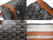 Load image into Gallery viewer, GOYARD ゴヤール ボストンバッグ クロワジュール 40 ブラック ブラウン シルバー金具 良品 中古 58007